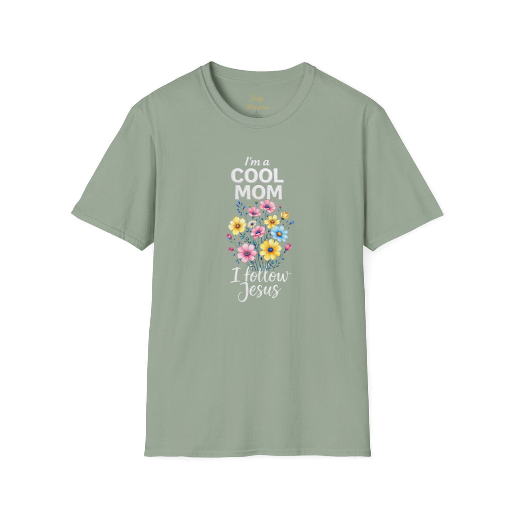 Cool Mom T-Shirt — “I’m a Cool Mom, I Follow Jesus” Christian Mom Tee