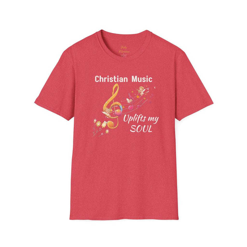 Christian Music T-Shirt – "Uplifts My Soul" Inspirational Faith Tee