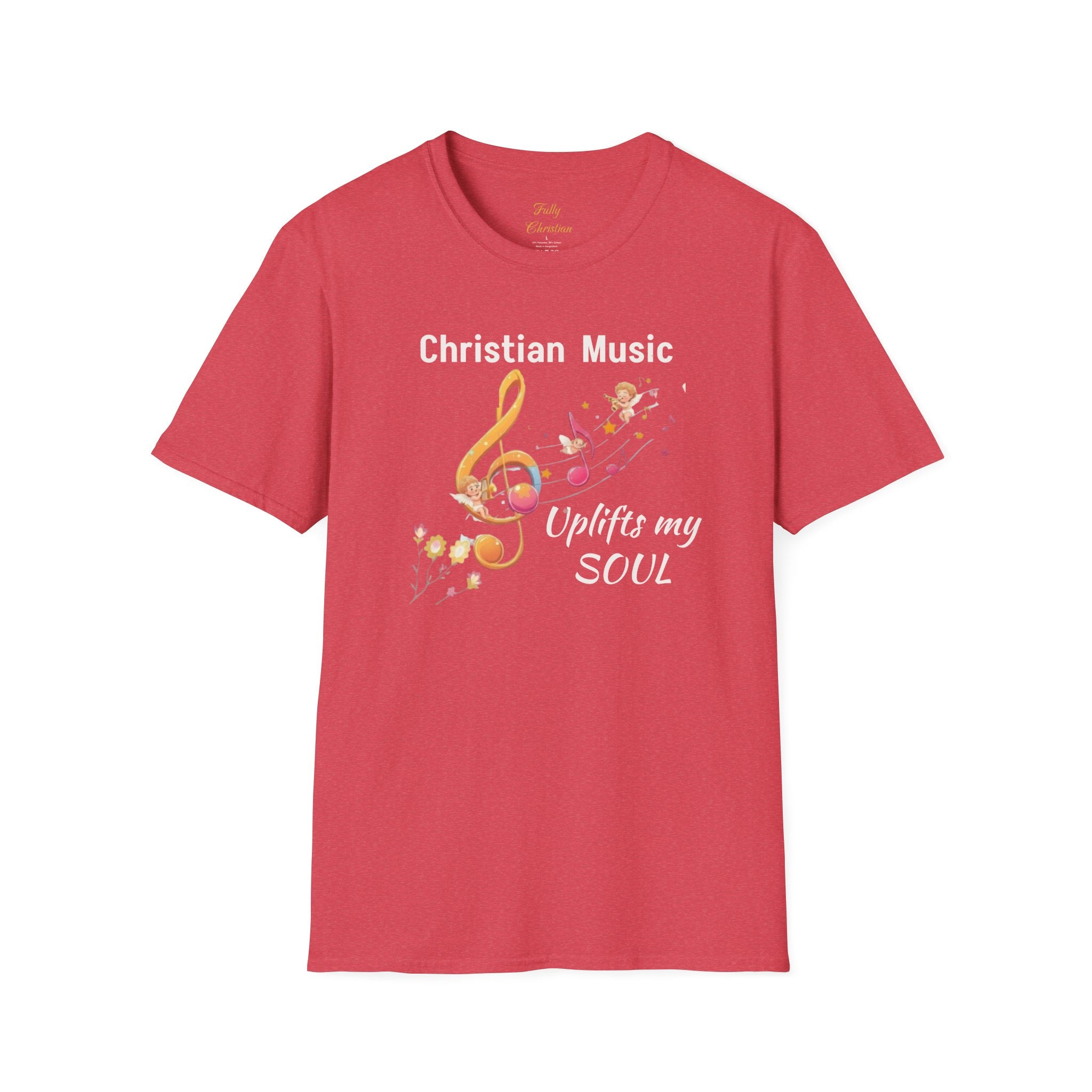Christian Music T-Shirt – "Uplifts My Soul" Inspirational Faith Tee