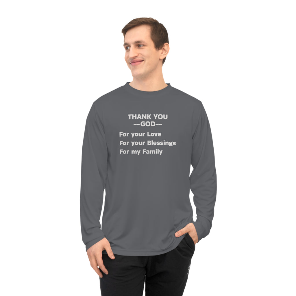 Thank You God Long Sleeve Shirt — Gratitude Faith Tee for Family & Blessings