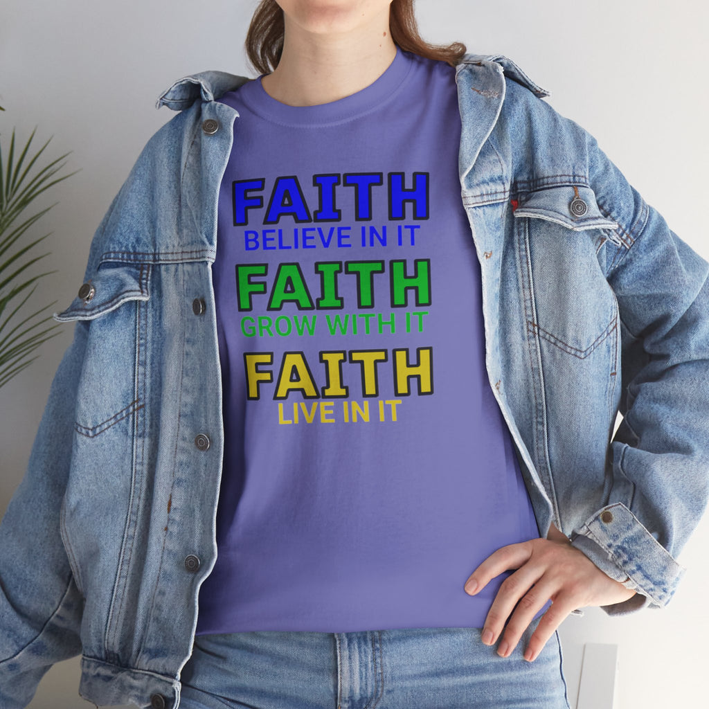 Faith-Inspired Unisex Cotton Tee, Spiritual T-Shirt, Inspirational Apparel, Gift for Believers, Everyday Wear, Positive Vibes