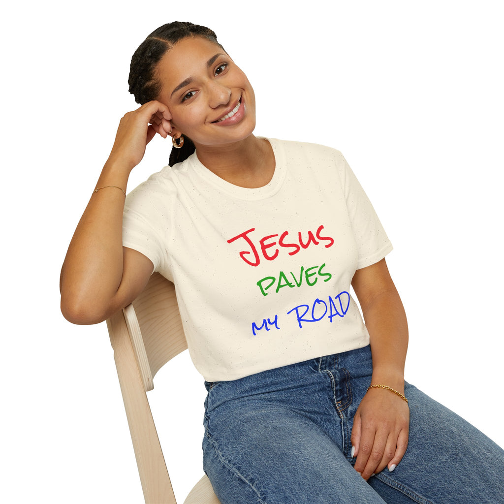 Jesus Paves My Road T-Shirt — Christian Faith Inspirational Tee