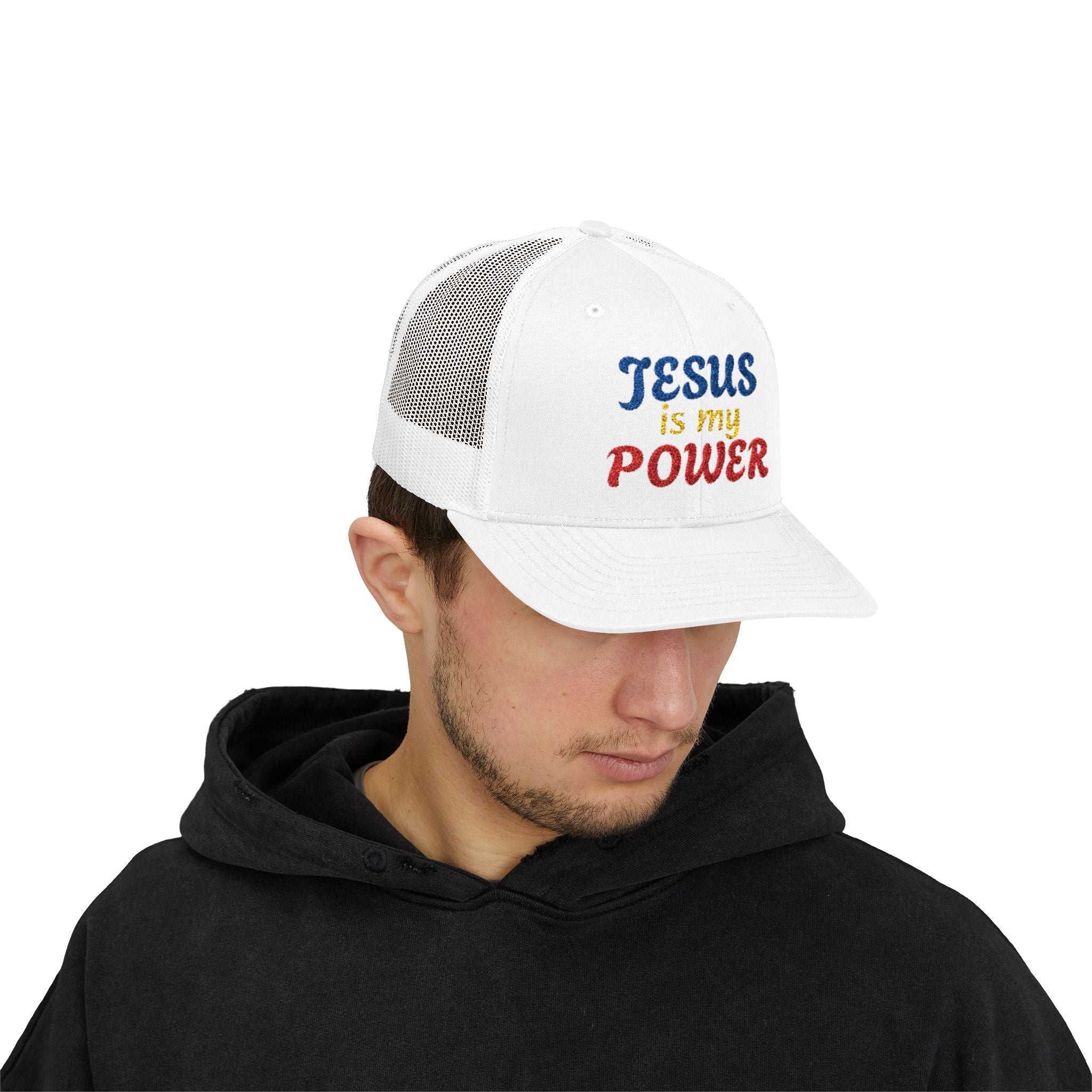 Embroidered "Jesus is my Power" Snapback Cap