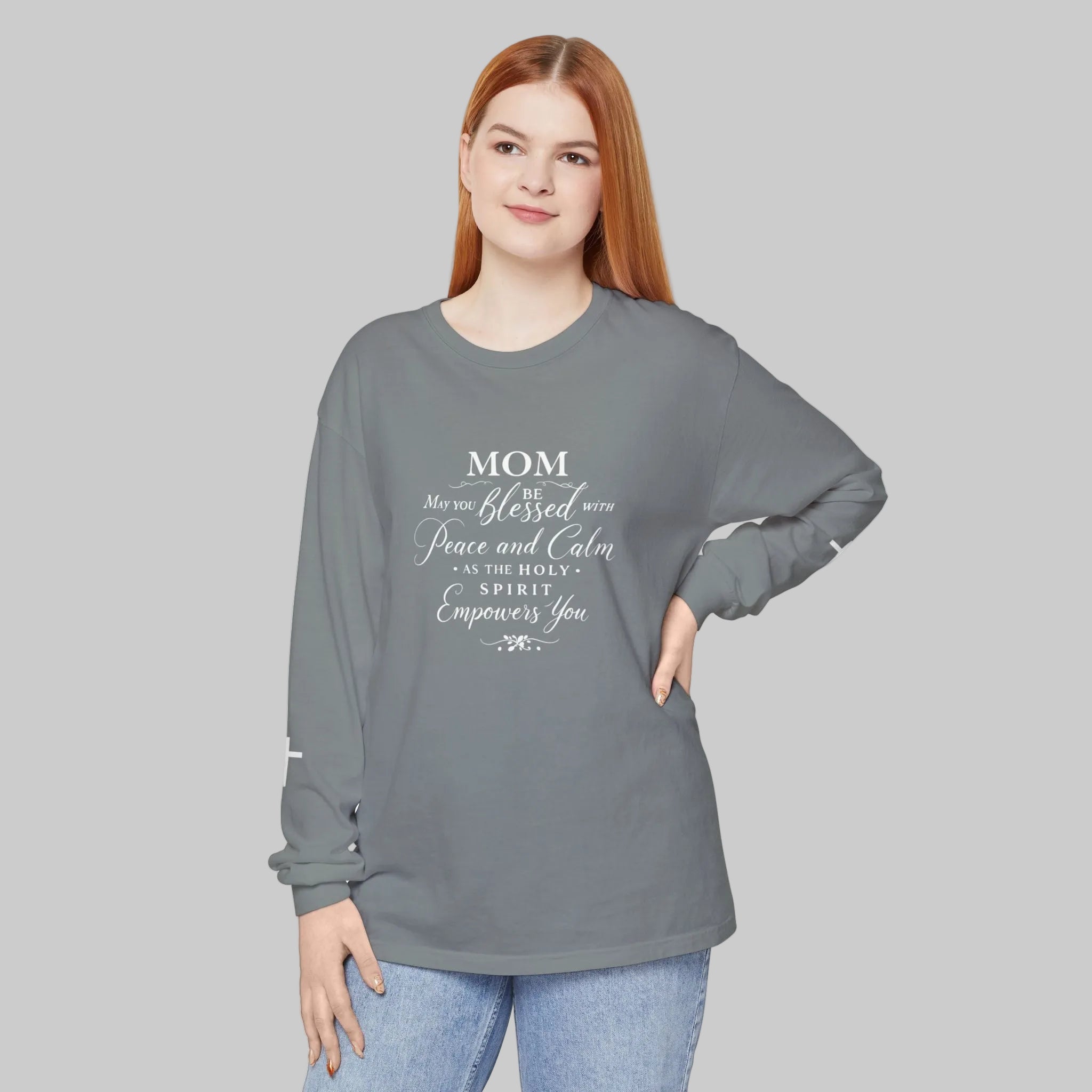 Mom Blessed Prayer Long Sleeve Shirt — Christian Mother's Gift