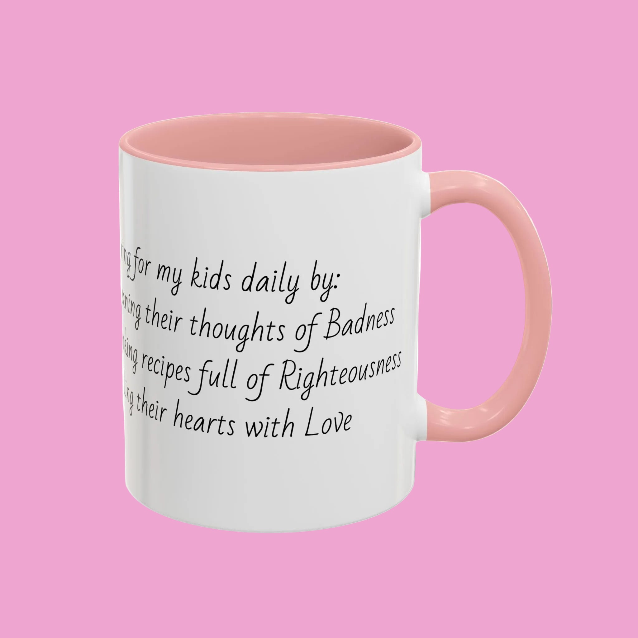 Mama Home Coffee Mug — Inspirational "Praying for My Kids" Accent Mug (11/15oz)