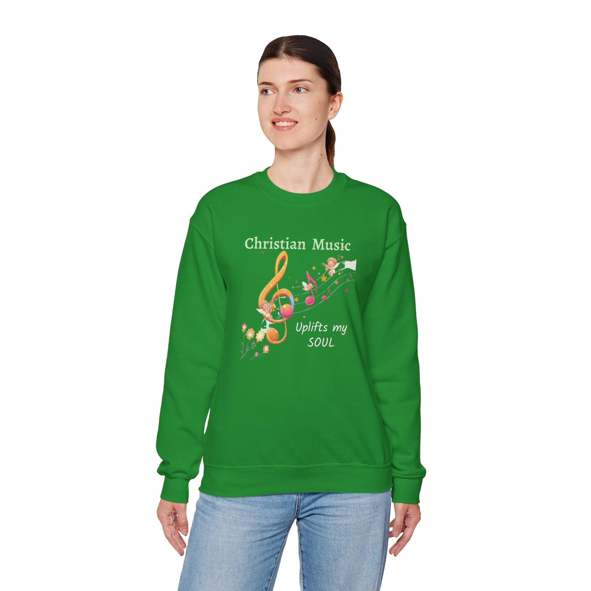 Christian Music Uplifts My Soul Crewneck Sweatshirt