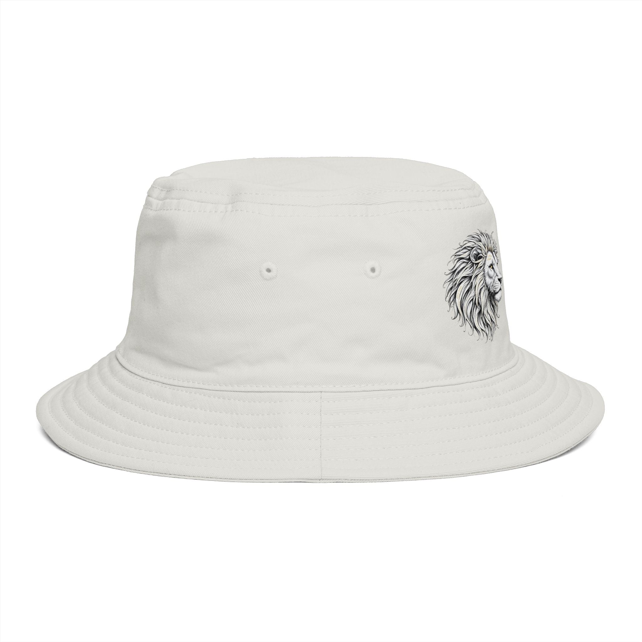Bucket Hat — "The Righteous are as Bold as the Lion" Proverbs 28:1 Lion Graphic – Christian faith apparel & gifts | Fully Ch