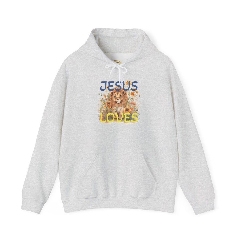 Jesus Loves Lion Hoodie - Faith-Inspired Christian Pullover – Christian faith apparel & gifts | Fully Christian Apparel