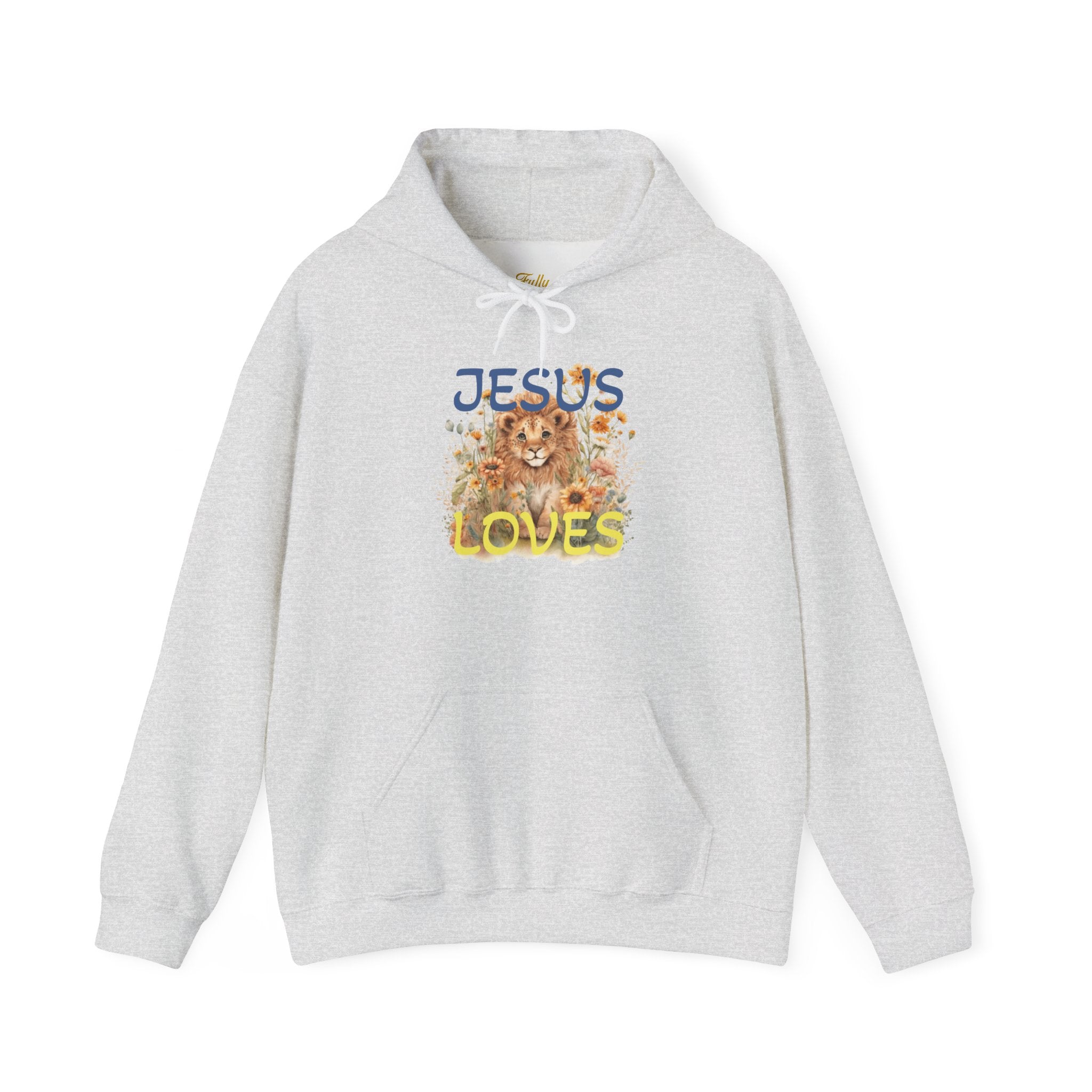 Jesus Loves Lion Hoodie - Faith-Inspired Christian Pullover