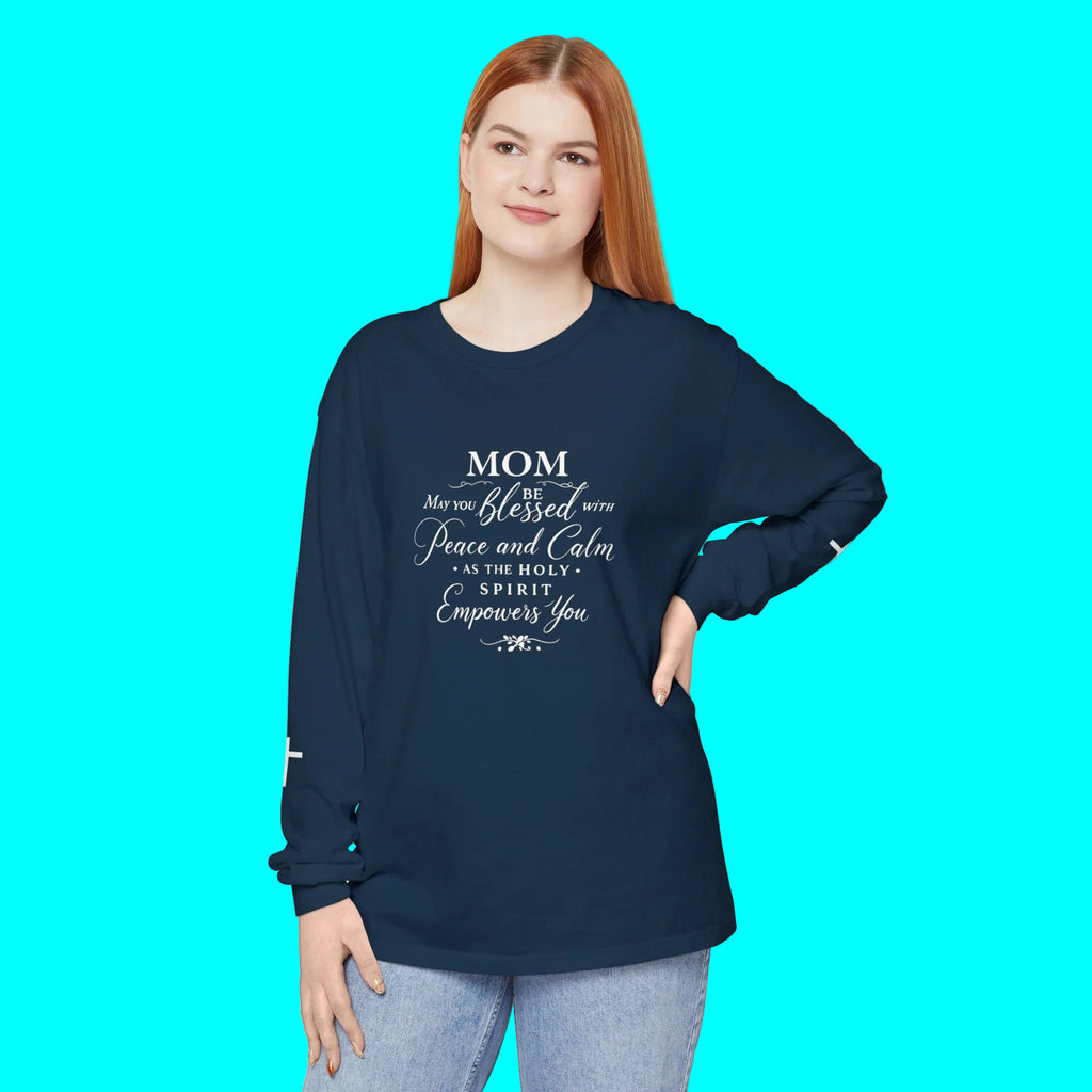 Mom Blessed Prayer Long Sleeve Shirt — Christian Mother's Gift