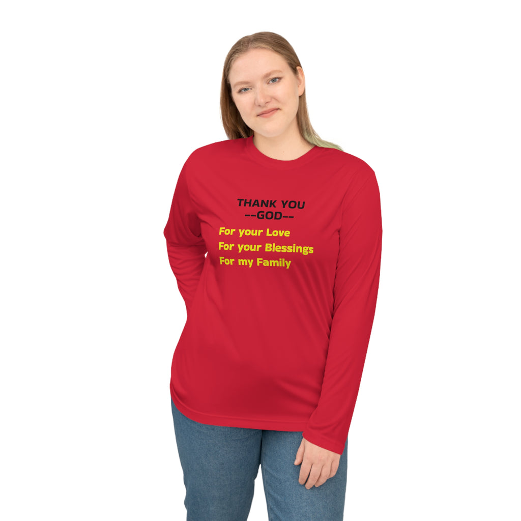 Thank You God Long Sleeve Shirt — Gratitude Faith Tee for Family & Blessings