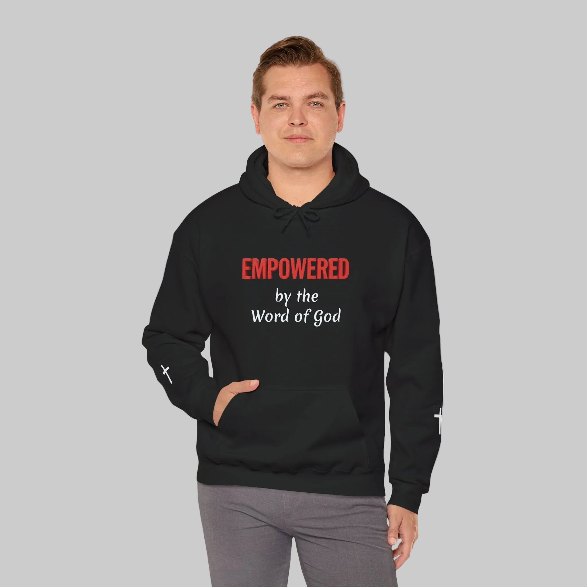 Empowered by the Word of God Hoodie — Christian Faith Inspirational Pullover