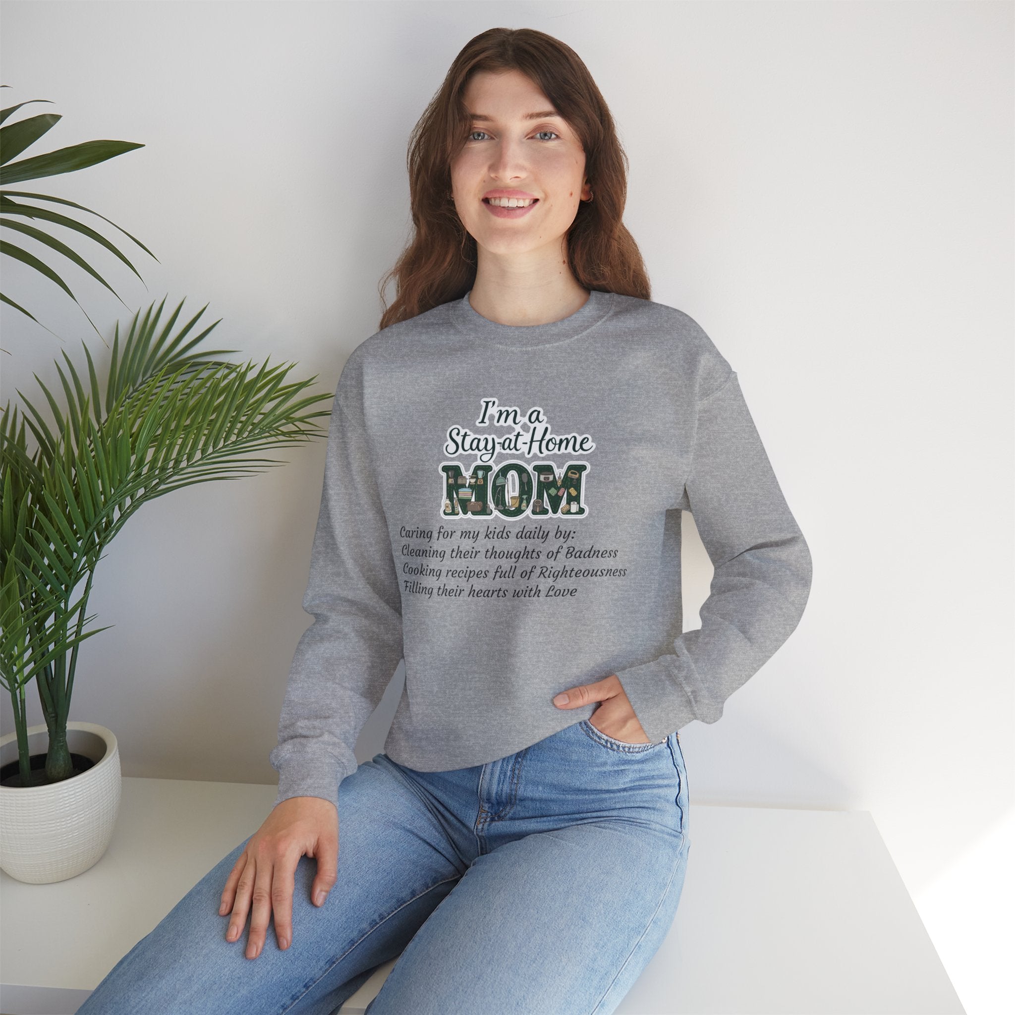 Stay at Home Mom Sweatshirt — 'I'm a Stay at Home MOM' Cozy Crewneck for Mothers