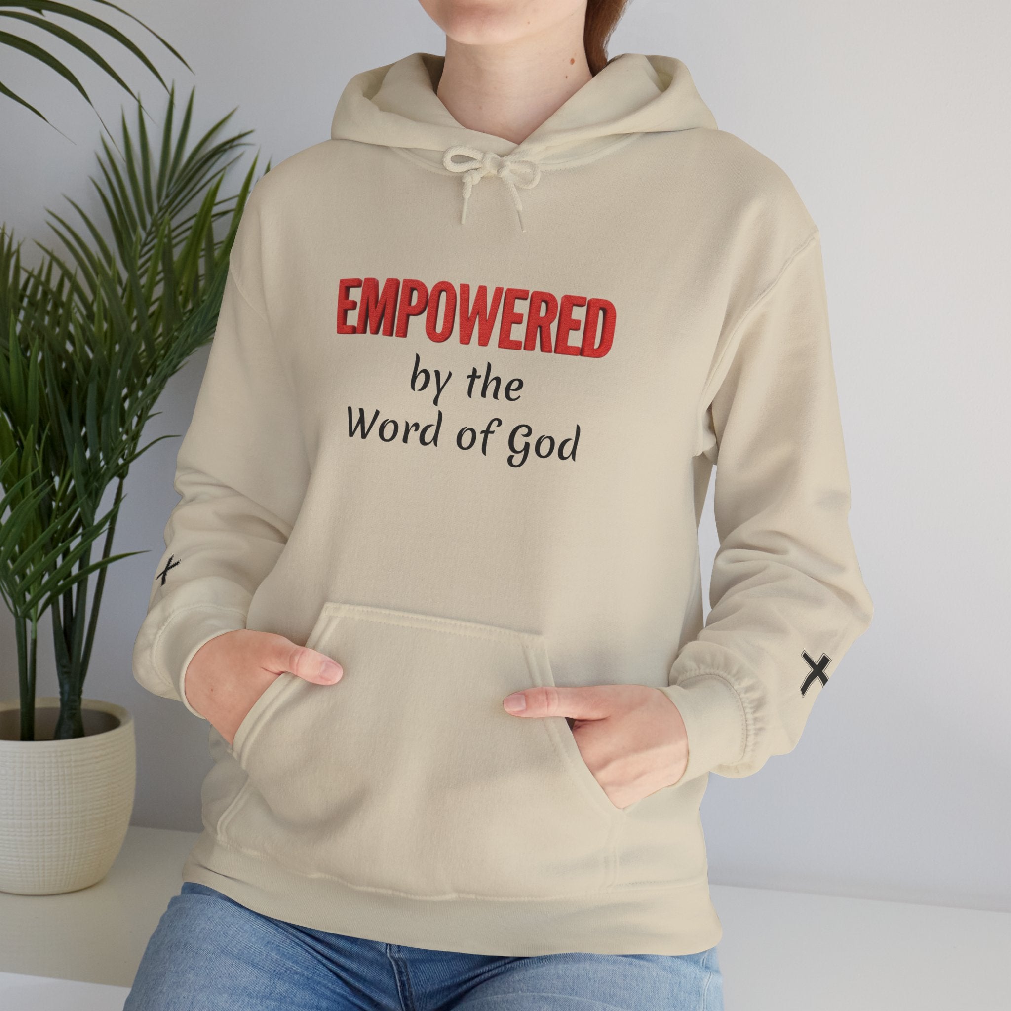 Empowered by the Word of God Hoodie — Christian Faith Inspirational Pullover