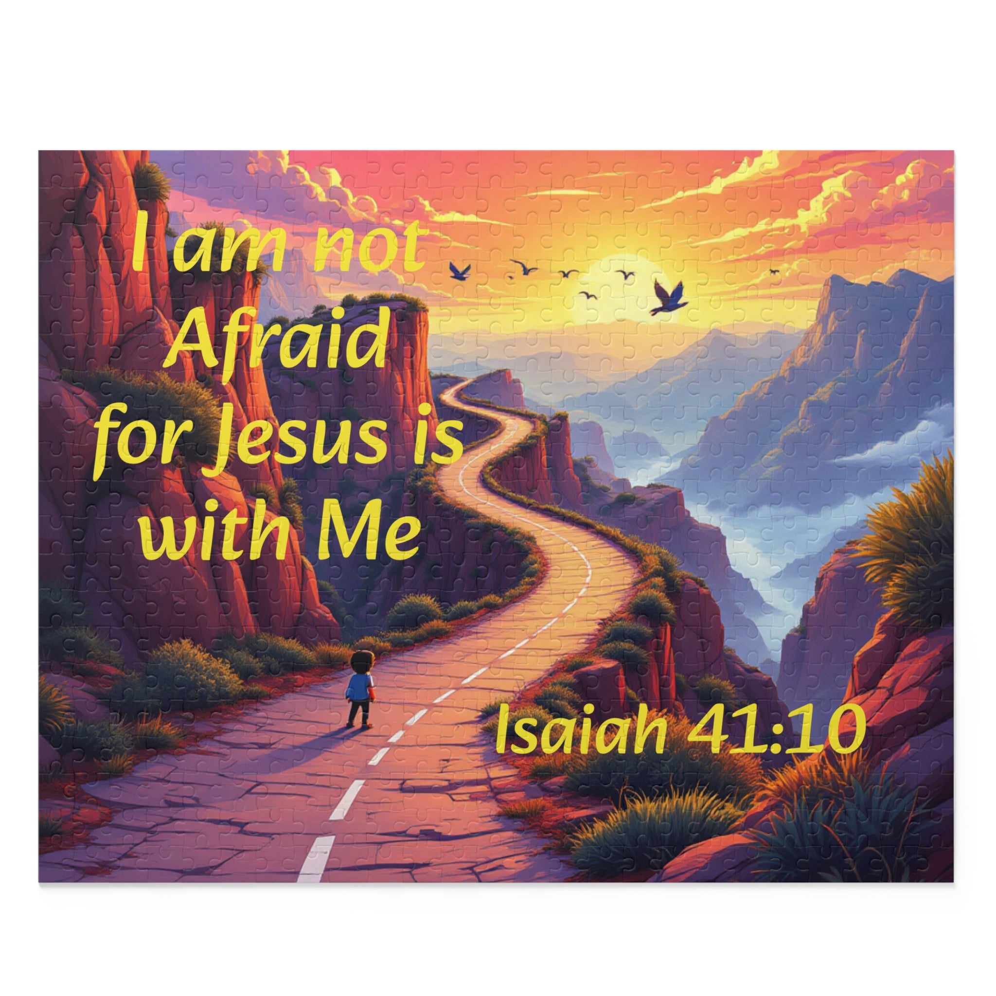 Christian Inspirational Puzzle — "I Am Not Afraid for Jesus Is With Me" (120/252/500 pcs)