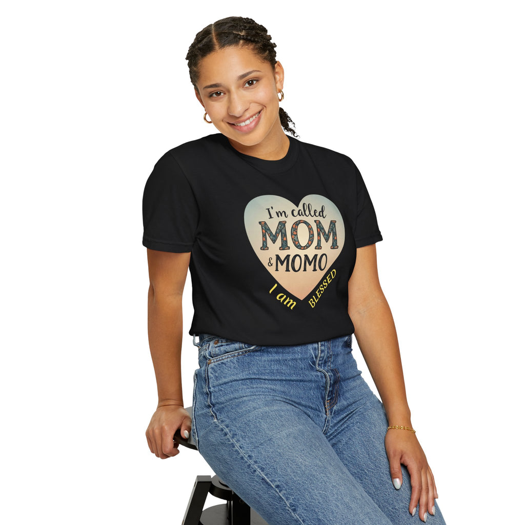 I'm Called Mom & Momo T-Shirt — "I Am Blessed" Heart Design