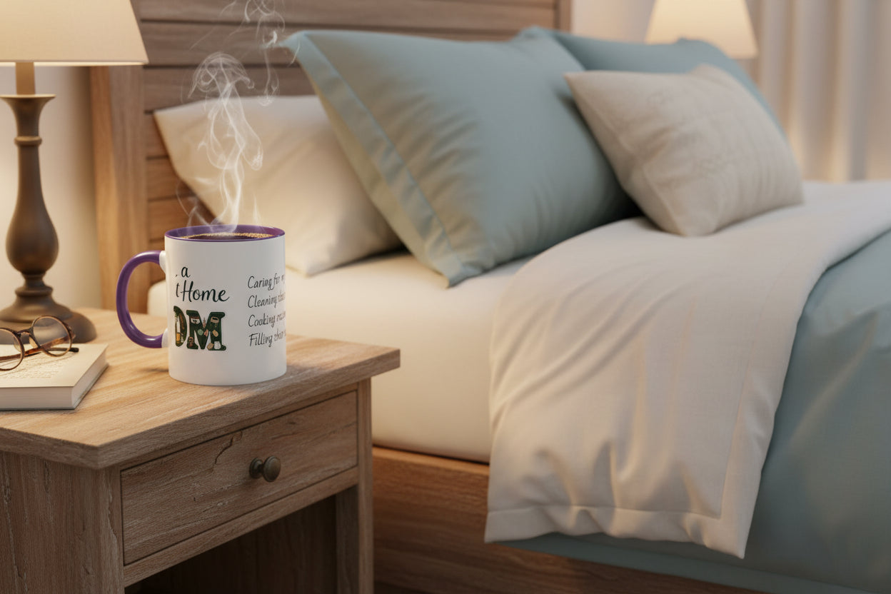 Mama Home Coffee Mug — Inspirational "Praying for My Kids" Accent Mug (11/15oz)