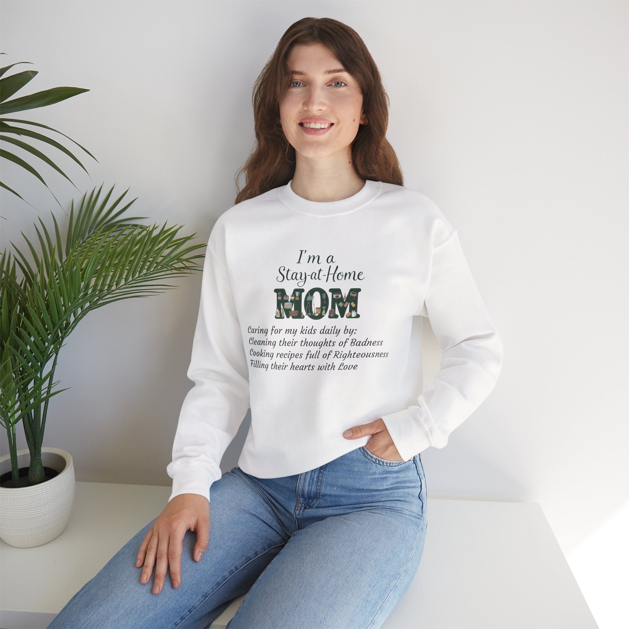 Stay at Home Mom Sweatshirt — 'I'm a Stay at Home MOM' Cozy Crewneck for Mothers