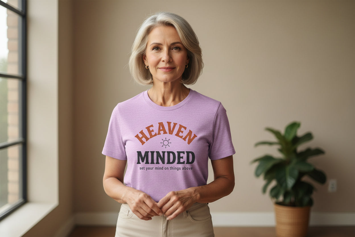 Heaven Minded Tee — Faith-Inspired Graphic T-Shirt