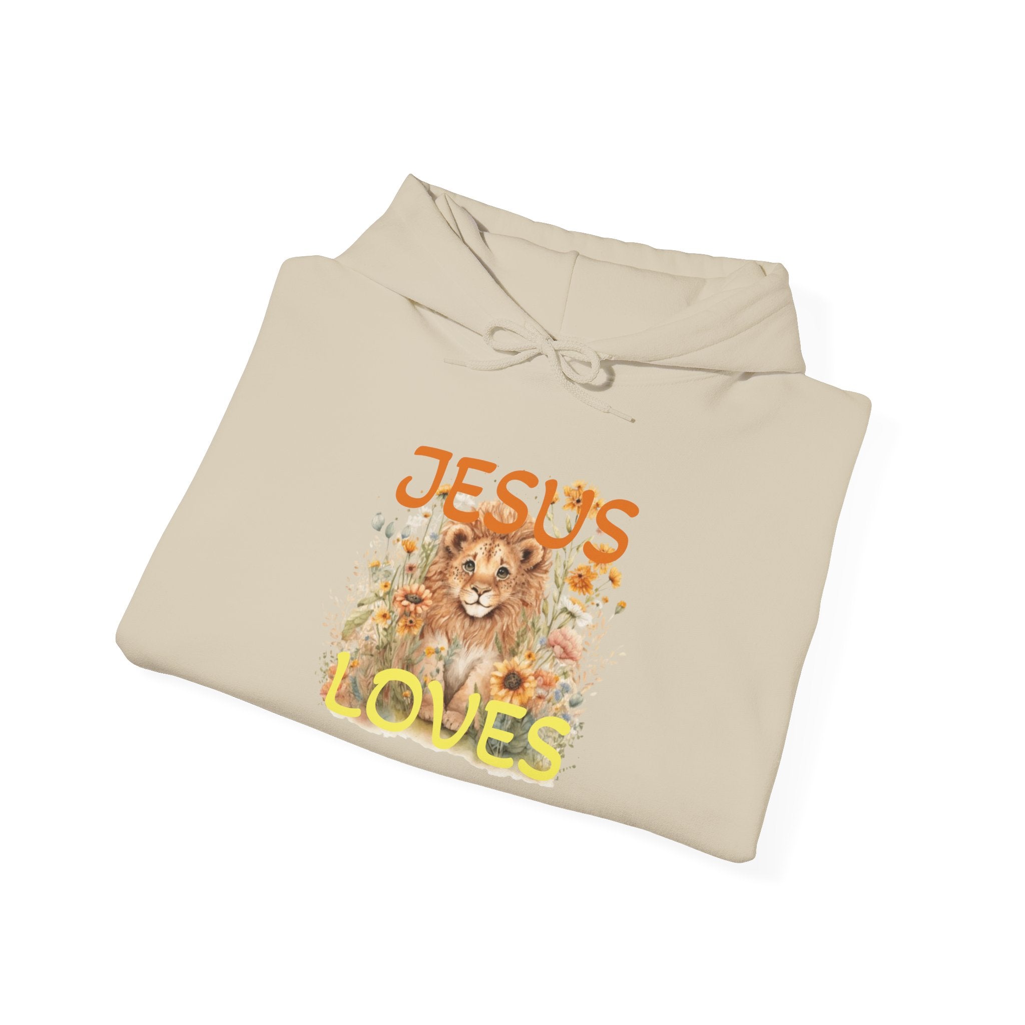 Jesus Loves Lion Hoodie - Faith-Inspired Christian Pullover