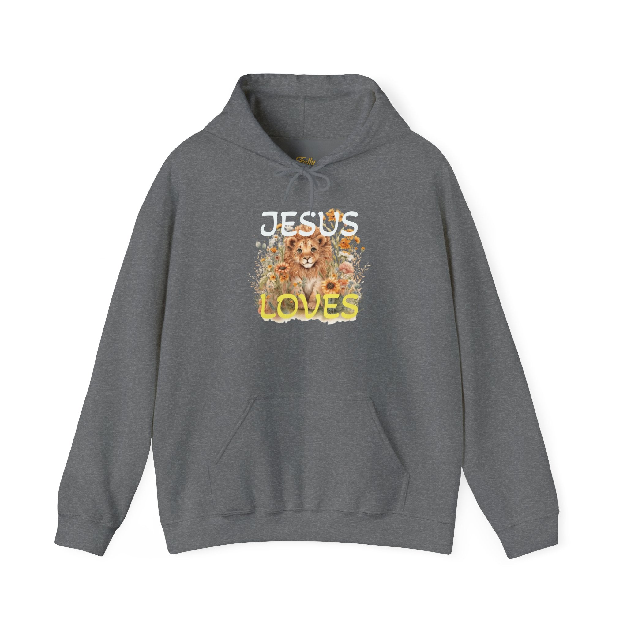 Jesus Loves Lion Hoodie - Faith-Inspired Christian Pullover