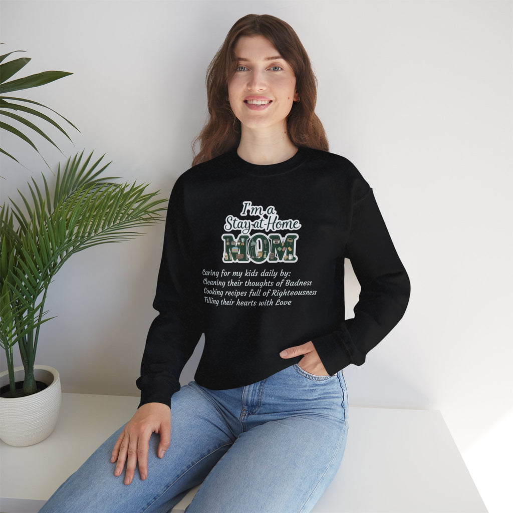 Stay at Home Mom Sweatshirt — 'I'm a Stay at Home MOM' Cozy Crewneck for Mothers