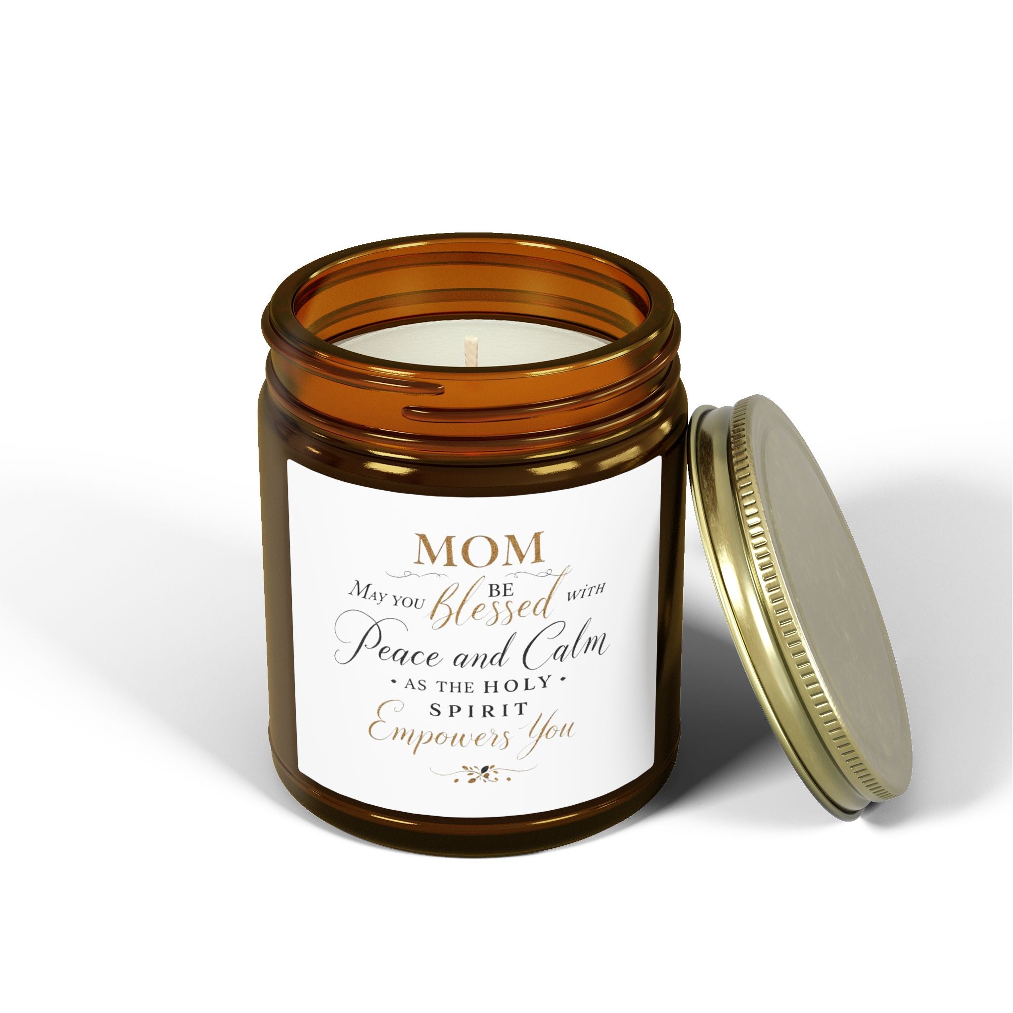 Mom Prayer Candle — Coconut Apricot Scented Jar (4oz/9oz)