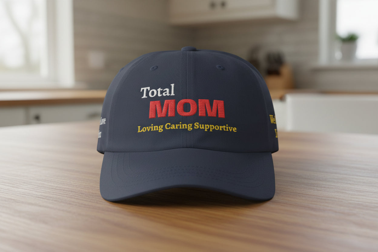 Total MOM Embroidered Dad Cap — Loving, Caring & Supportive Mother’s Day Hat