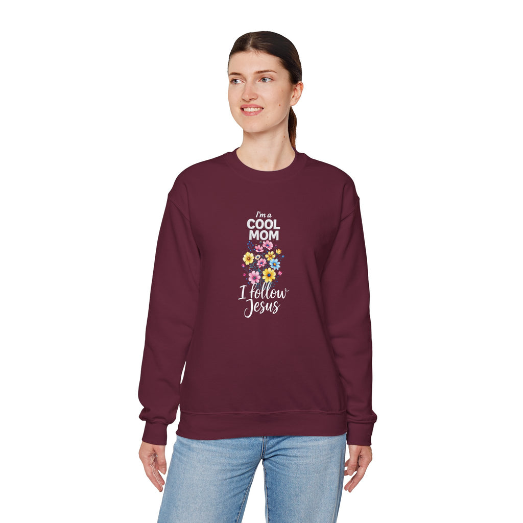 Cool Mom I Follow Jesus Sweatshirt – Christian Mom Crewneck