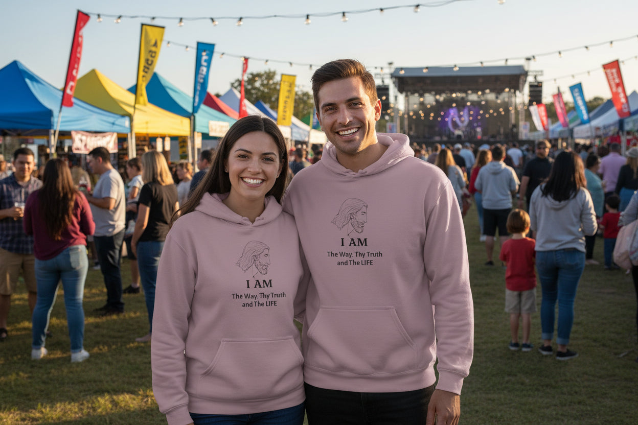 I AM Jesus Hoodie — "I AM The way, The truth and The LIFE" Christian Faith Pullover