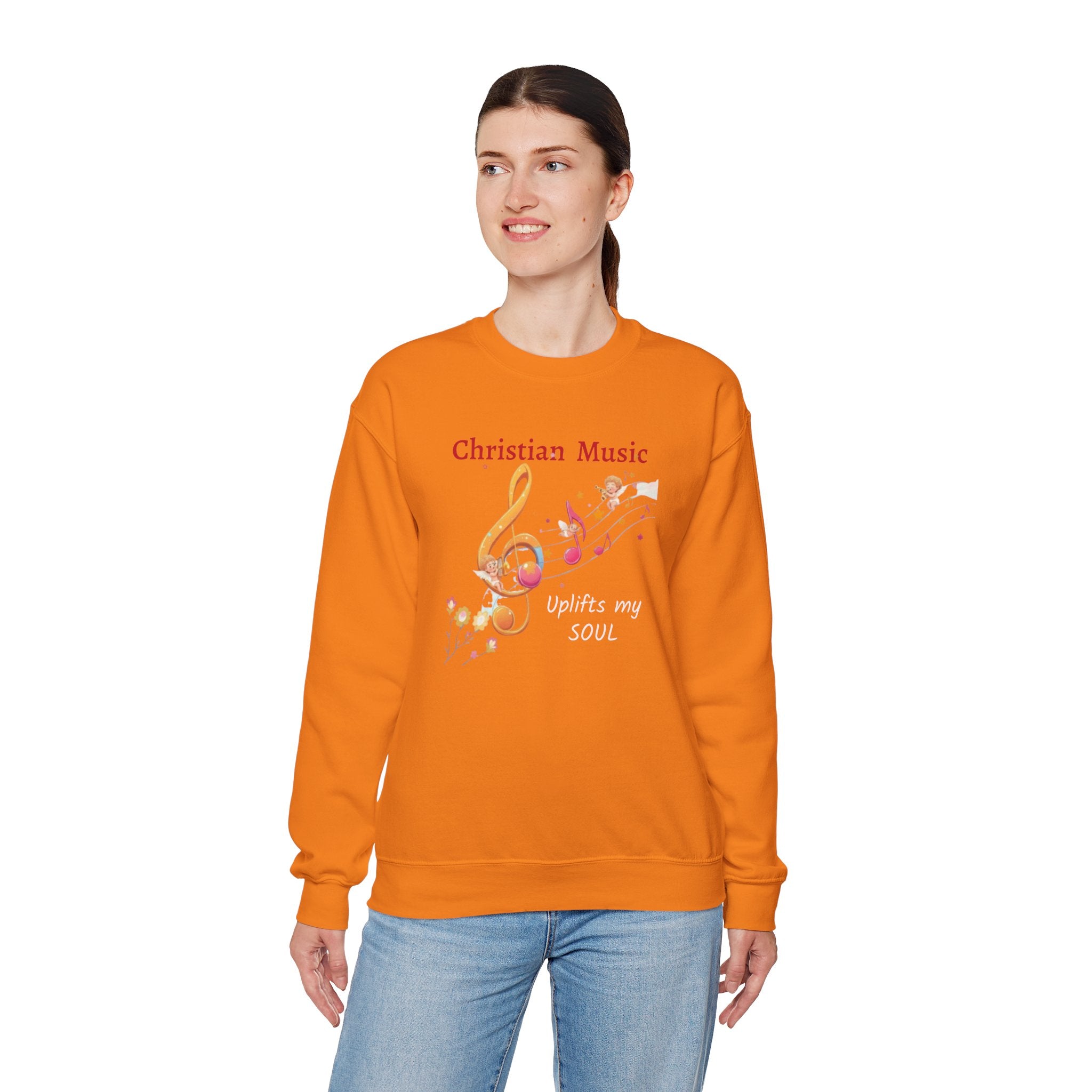 Christian Music Uplifts My Soul Crewneck Sweatshirt