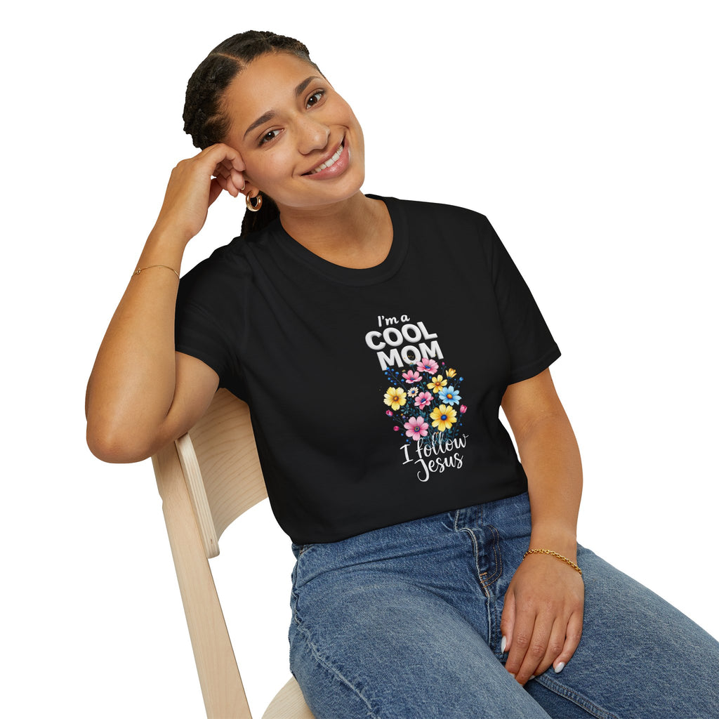 Cool Mom T-Shirt — “I’m a Cool Mom, I Follow Jesus” Christian Mom Tee