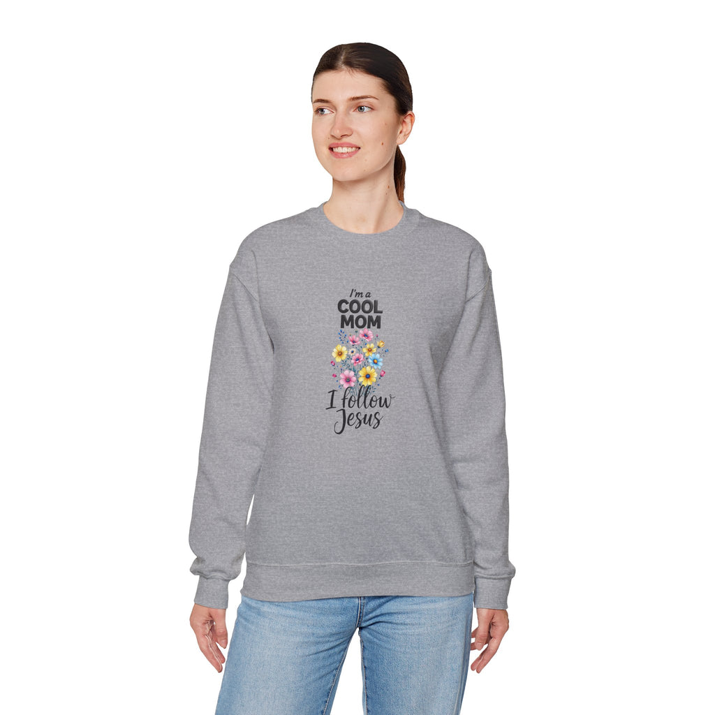 Cool Mom I Follow Jesus Sweatshirt – Christian Mom Crewneck