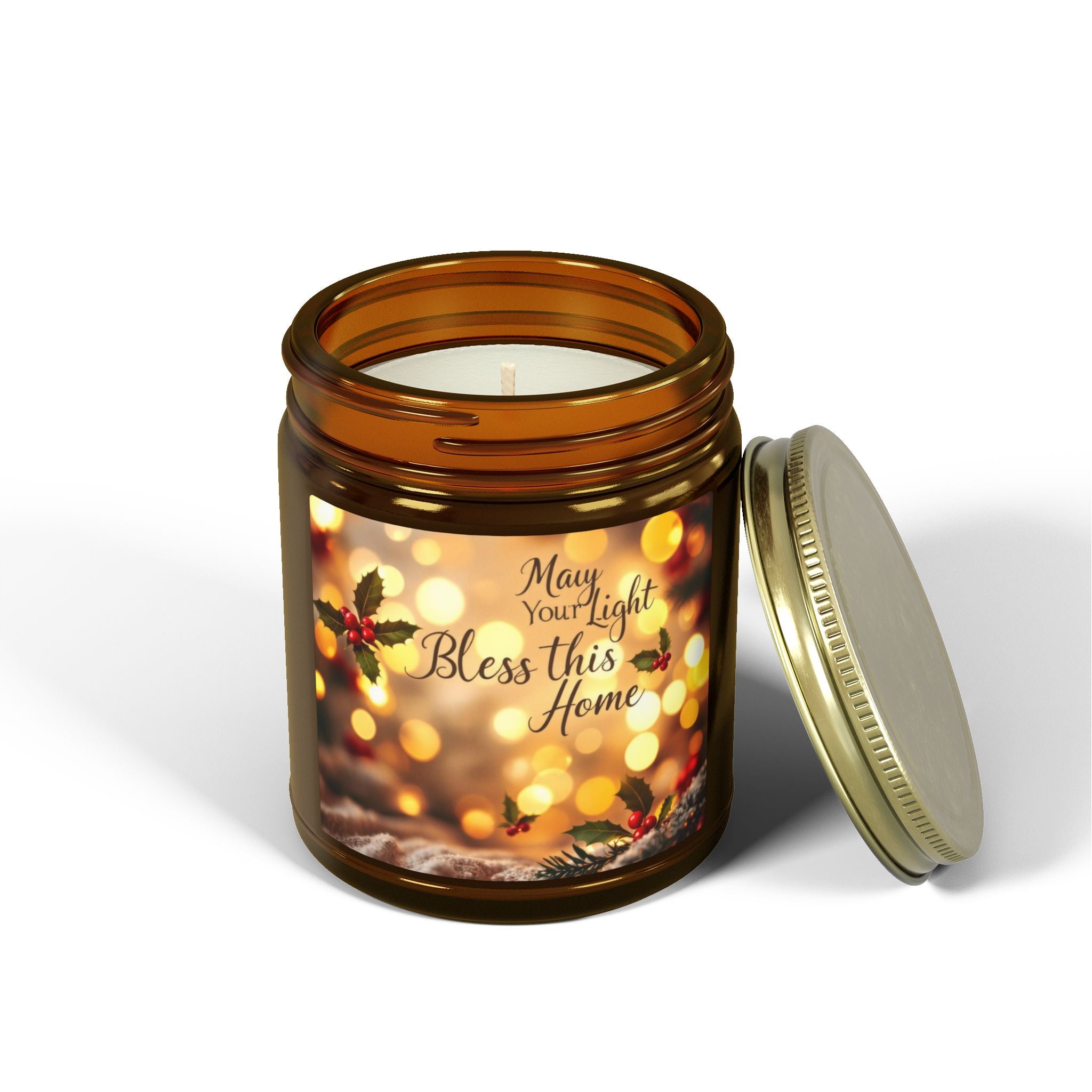 Scented Candle- 'May Your Light Bless This Home' (4oz, 9oz)