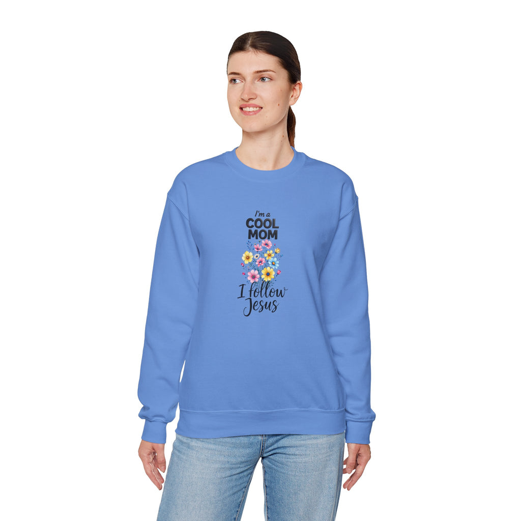 Cool Mom I Follow Jesus Sweatshirt – Christian Mom Crewneck