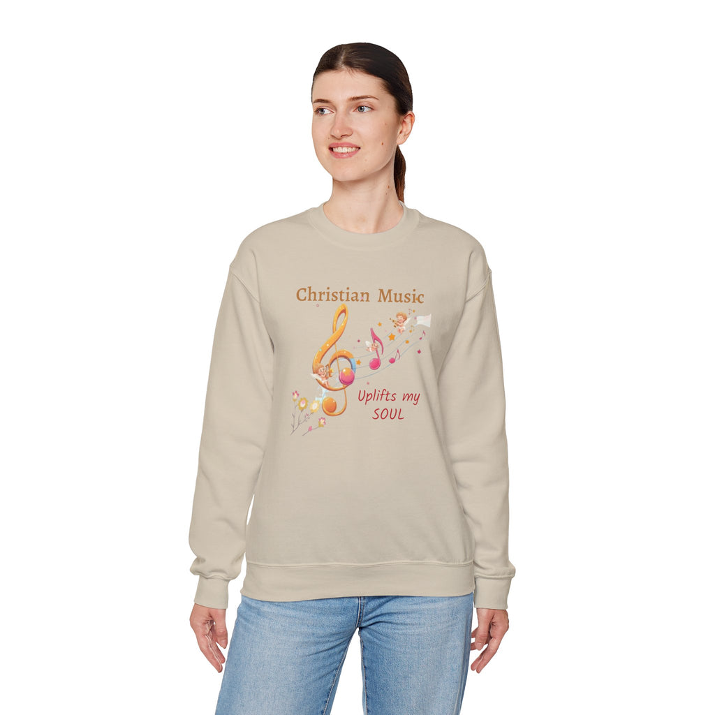 Christian Music Uplifts My Soul Crewneck Sweatshirt