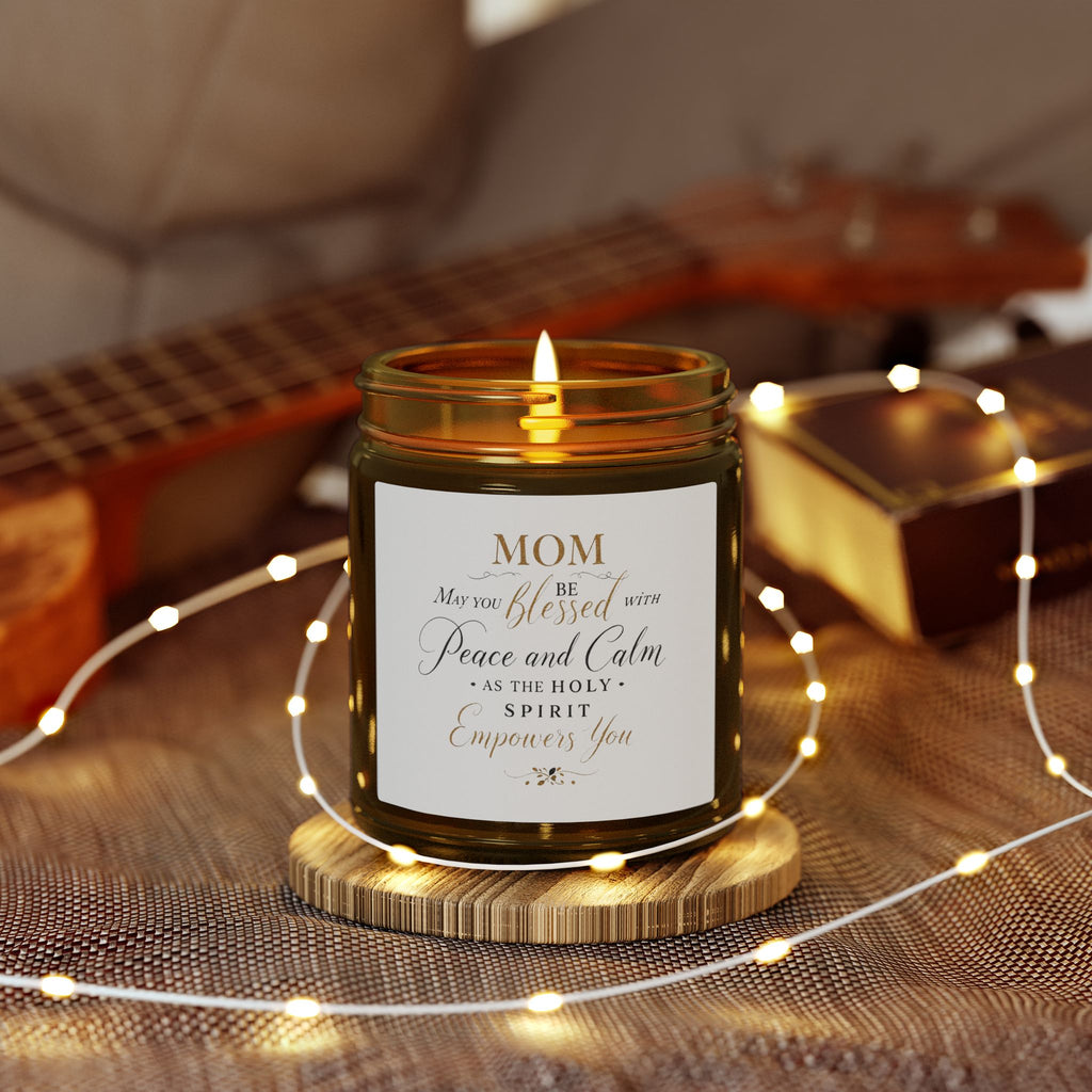 Mom Prayer Candle — Coconut Apricot Scented Jar (4oz/9oz)