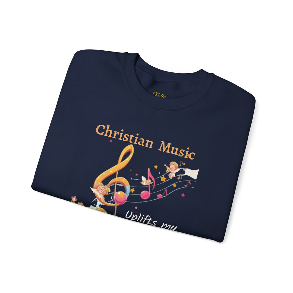 Christian Music Uplifts My Soul Crewneck Sweatshirt