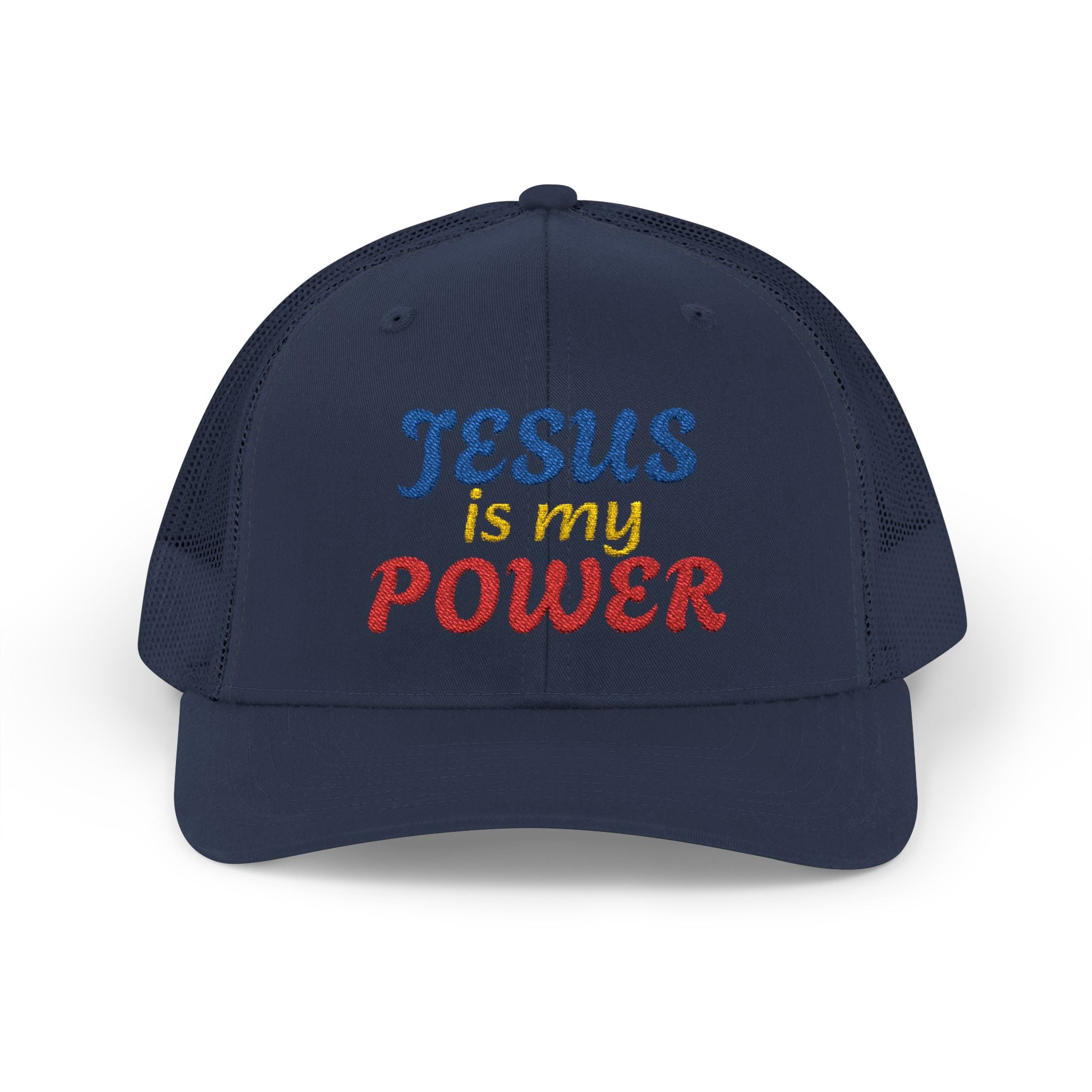 Embroidered "Jesus is my Power" Snapback Cap