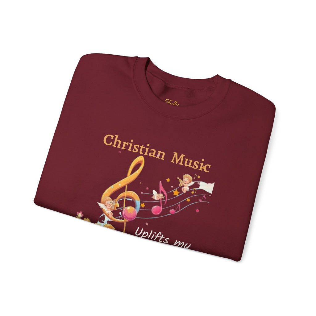 Christian Music Uplifts My Soul Crewneck Sweatshirt