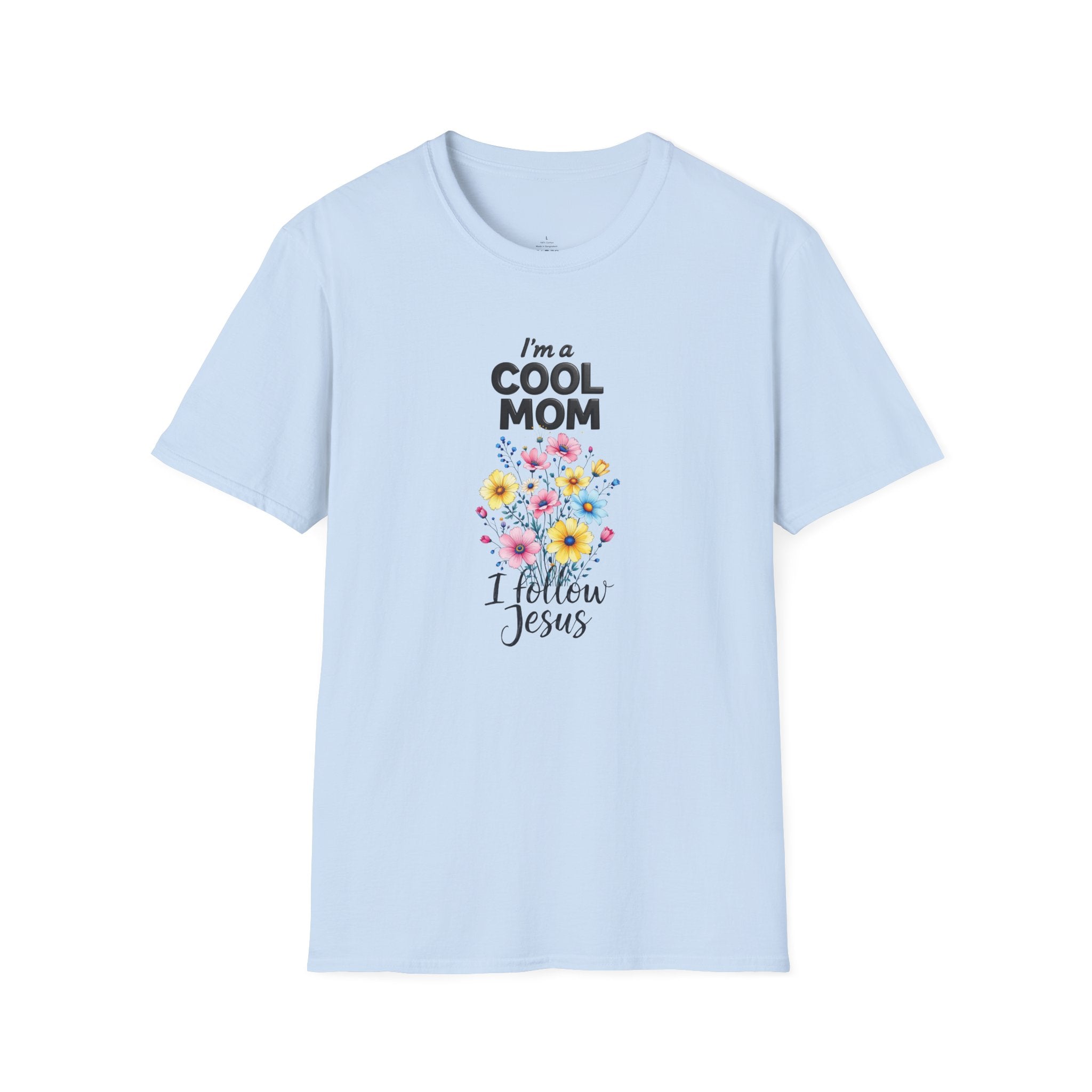 Cool Mom T-Shirt — “I’m a Cool Mom, I Follow Jesus” Christian Mom Tee