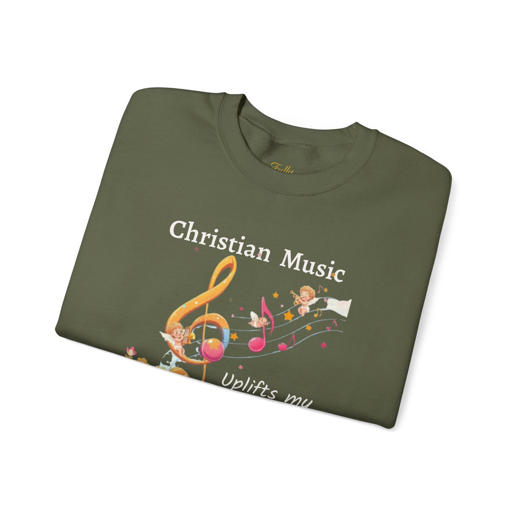 Christian Music Uplifts My Soul Crewneck Sweatshirt