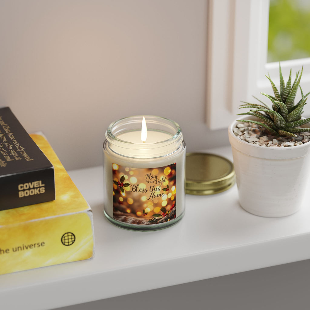 Scented Candle- 'May Your Light Bless This Home' (4oz, 9oz)