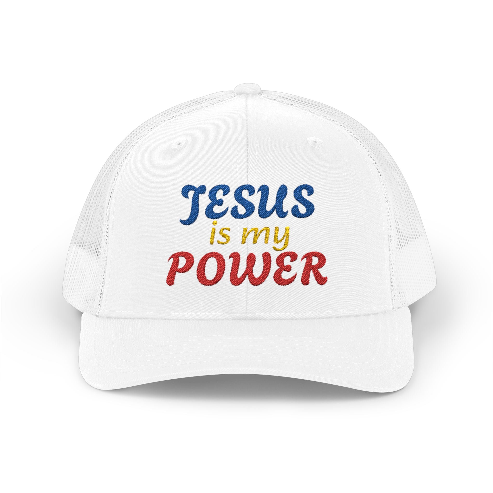 Embroidered "Jesus is my Power" Snapback Cap