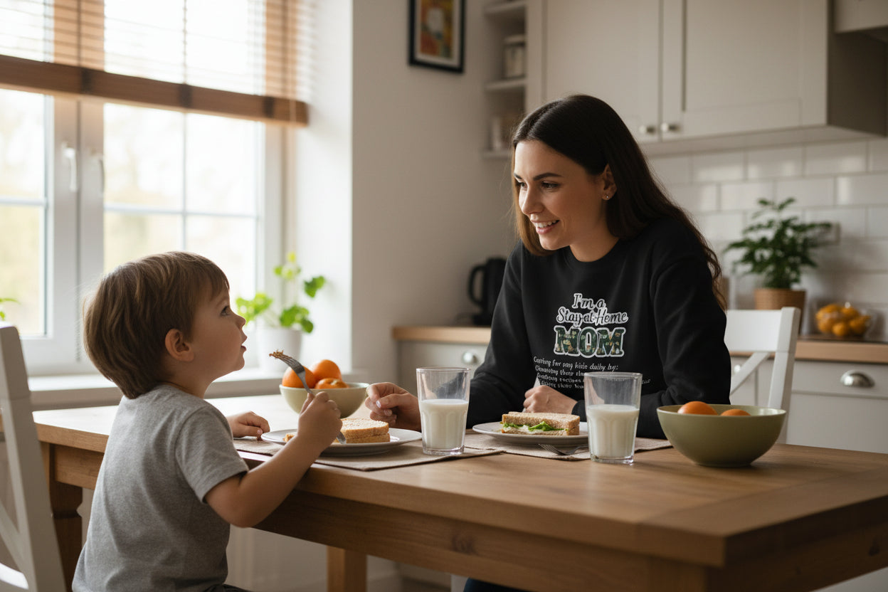 Stay at Home Mom Sweatshirt — 'I'm a Stay at Home MOM' Cozy Crewneck for Mothers