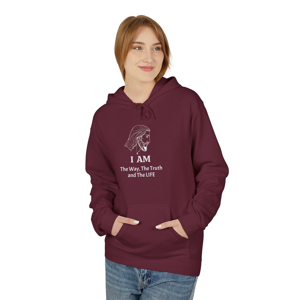 I AM Jesus Hoodie — "I AM The way, The truth and The LIFE" Christian Faith Pullover