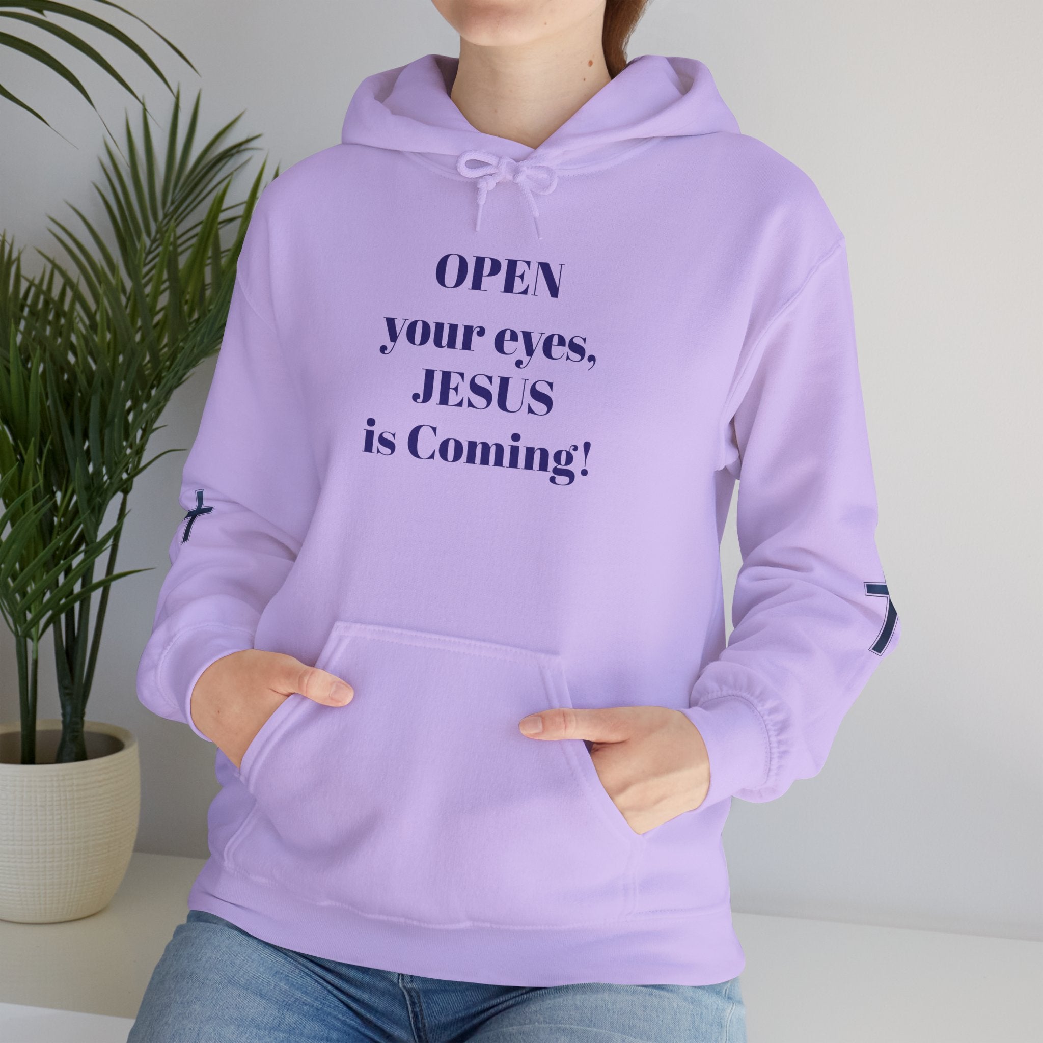 Religious Hoodie - "Open Your Eyes, JESUS is Coming!" Pullover