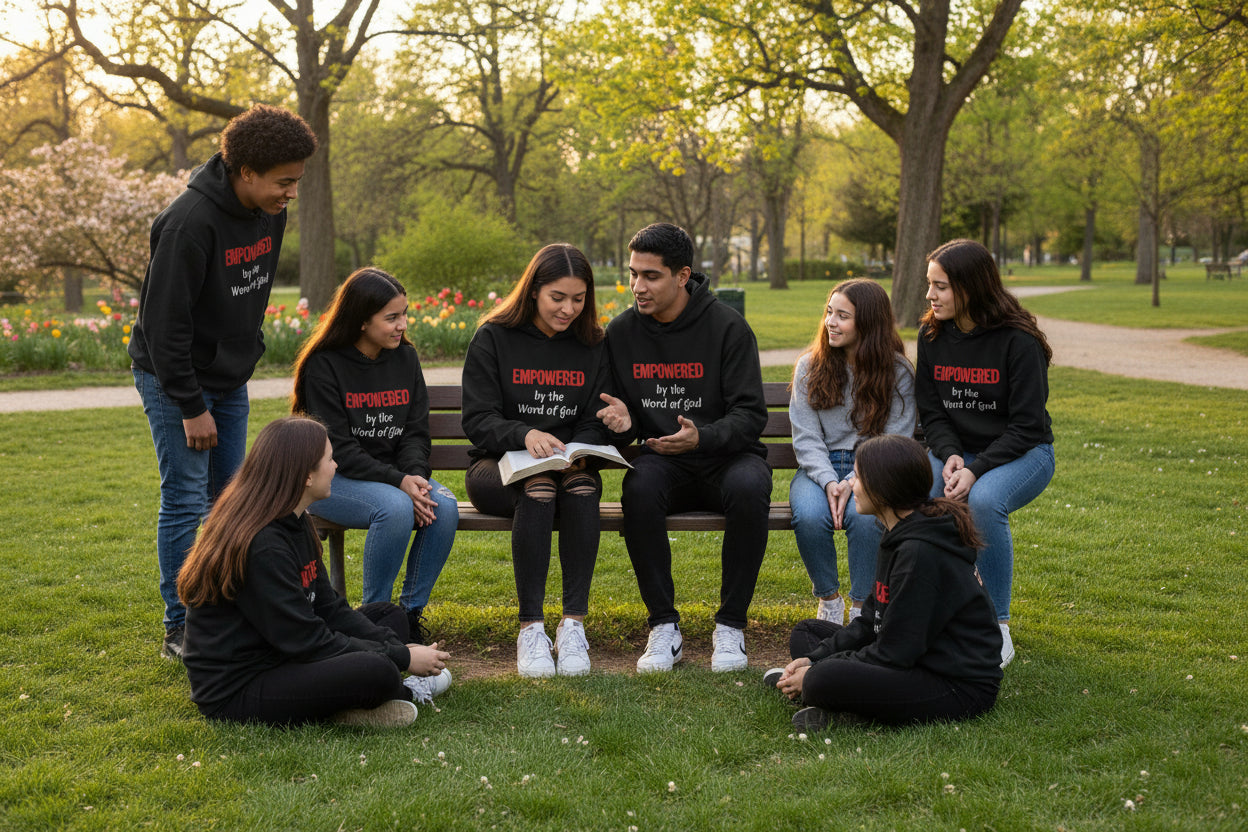 Empowered by the Word of God Hoodie — Christian Faith Inspirational Pullover