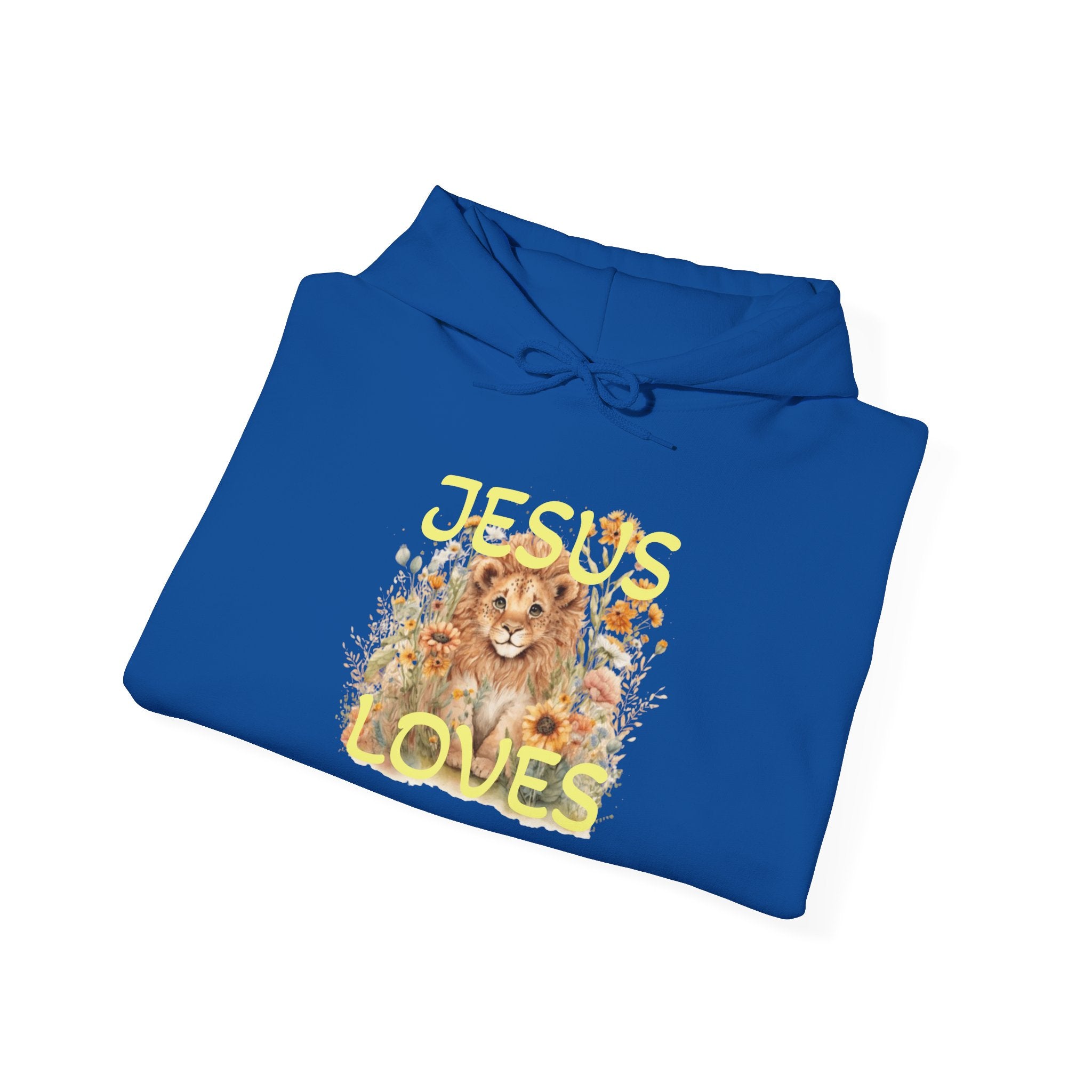 Jesus Loves Lion Hoodie - Faith-Inspired Christian Pullover