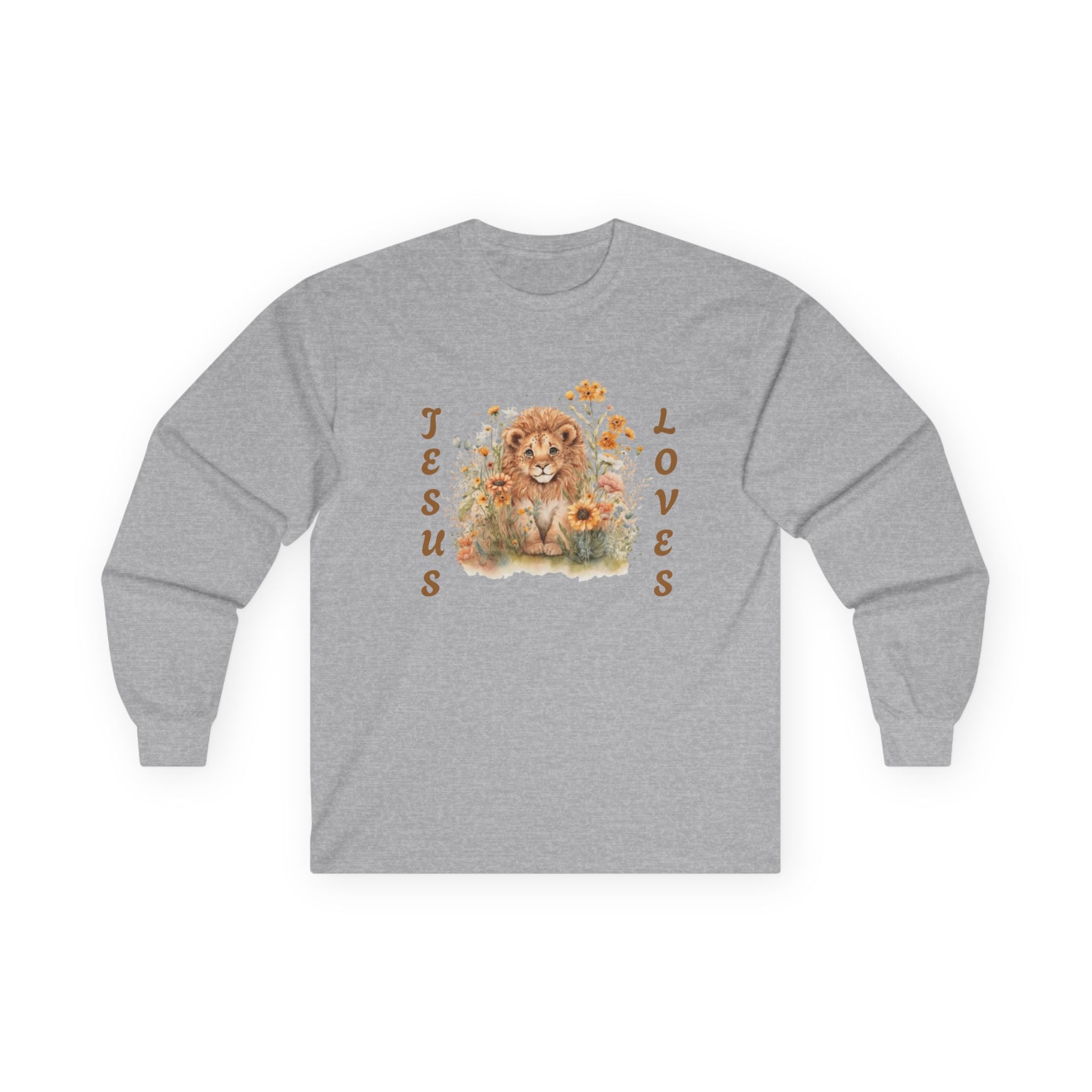 Jesus Loves Lion Cub Long Sleeve Tee